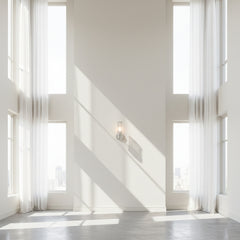 Mid-Century Slim Brass Wall Light