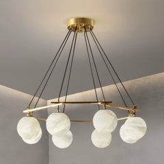 Miira Alabaster Brass Chandelier
