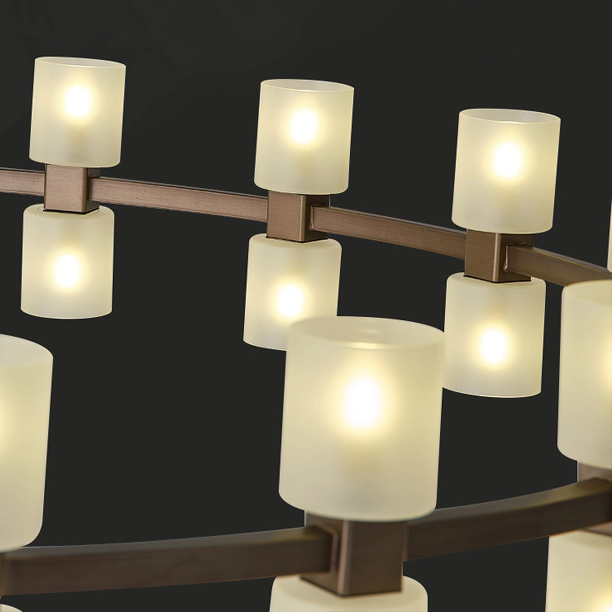 Modern Alabaster Round Chandelier - view 11 | Liootrlamp