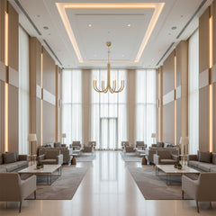 Modern Articulating 8-Light Mobile Chandelier