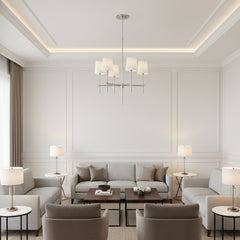 Modern Classic 4-Light Tapered Shade Chandelier