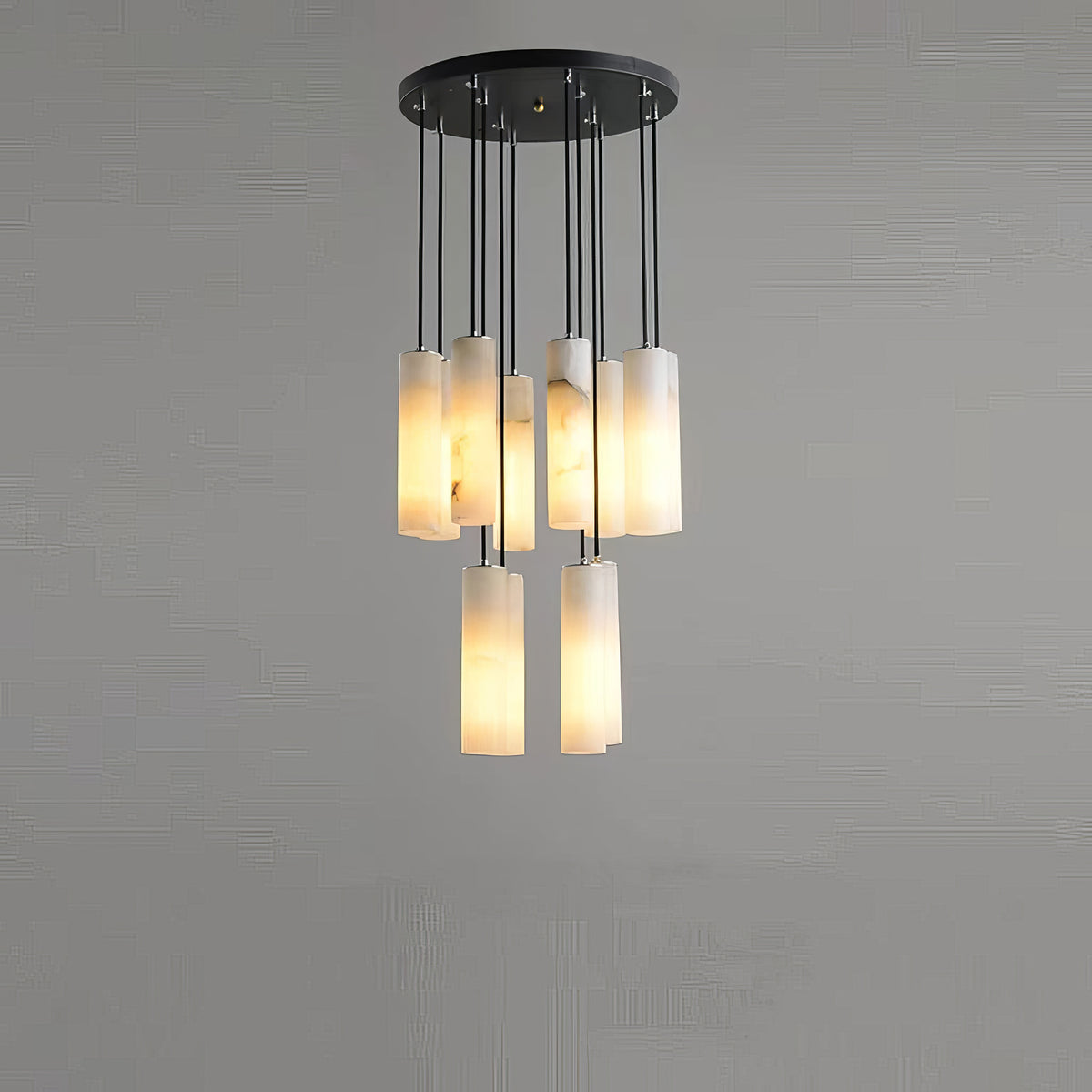 Modern Column Alabaster Chandelier