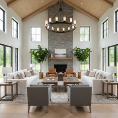 Modern Farmhouse Wagon Wheel Chandelier