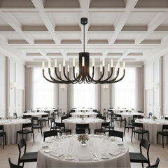 Modern Minimalist Linear Candle Chandelier