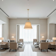 Modern Tapered Fabric Shade Pendant Light