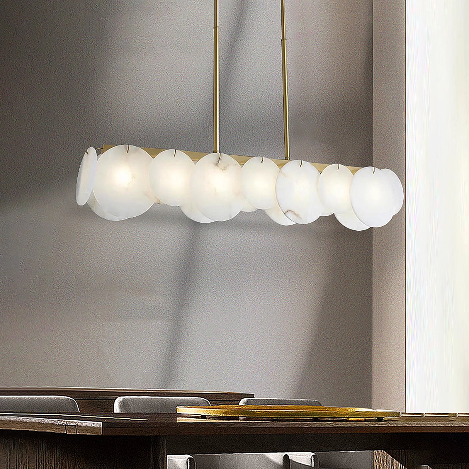 Modernity Alabaster Linear Chandelier