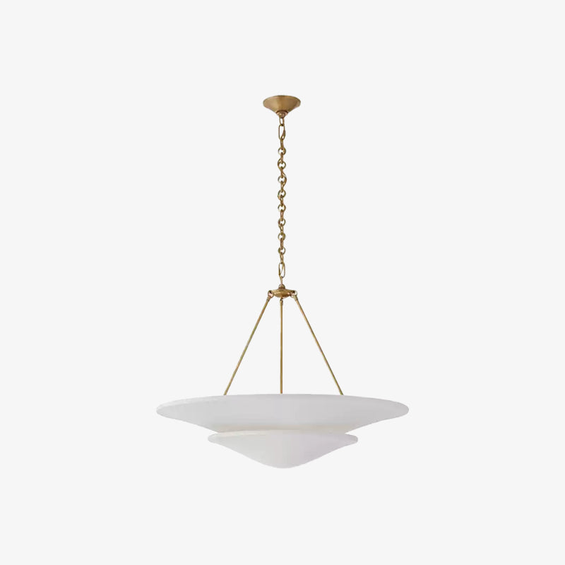 Grande Large Multi-Layered Plaster Chandelier
