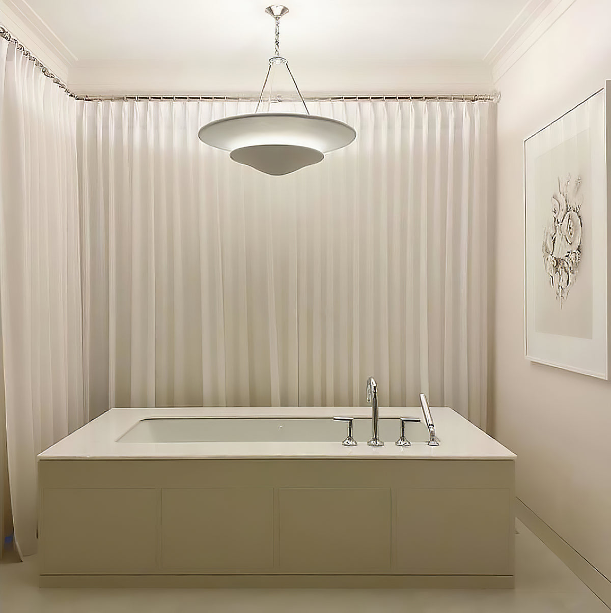 Grande Large Multi-Layered Plaster Chandelier