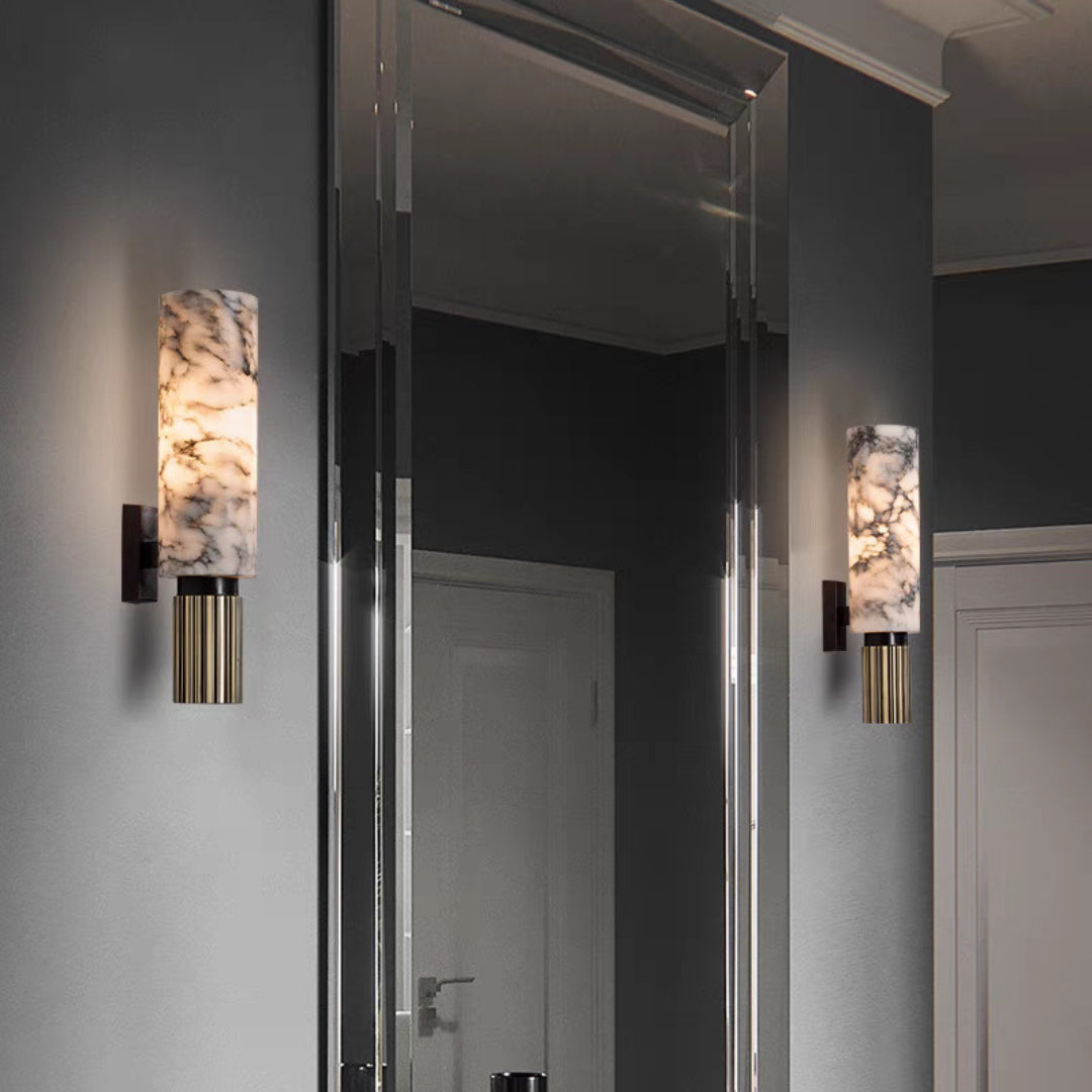 Moonshade Alabaster Sconce Wall Lamp - view 11 | Liootrlamp