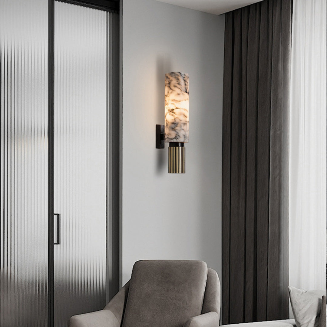 Moonshade Alabaster Sconce Wall Lamp - view 6 | Liootrlamp