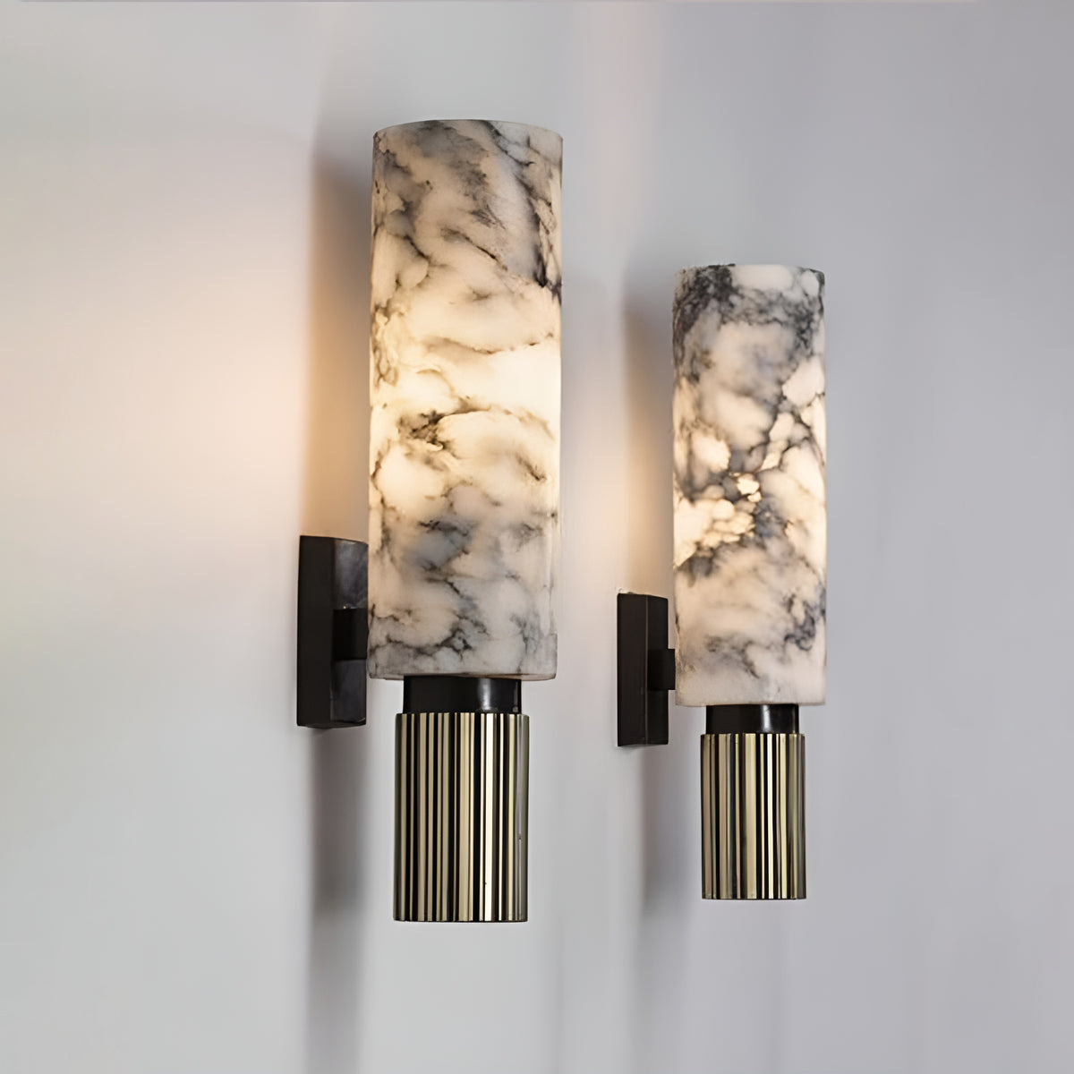 Moonshade Alabaster Sconce Wall Lamp - view 20 | Liootrlamp