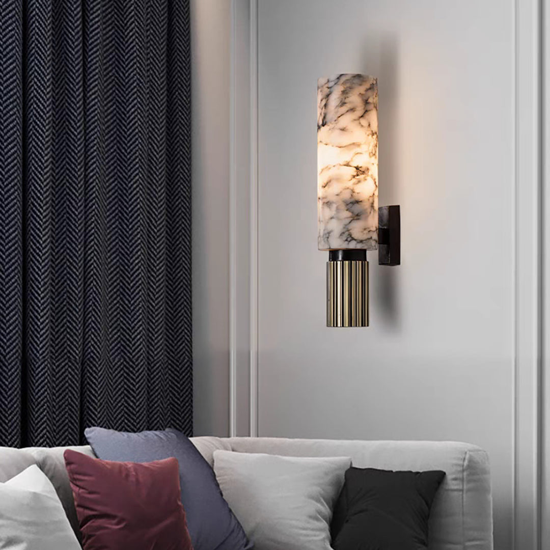 Moonshade Alabaster Sconce Wall Lamp - view 4 | Liootrlamp