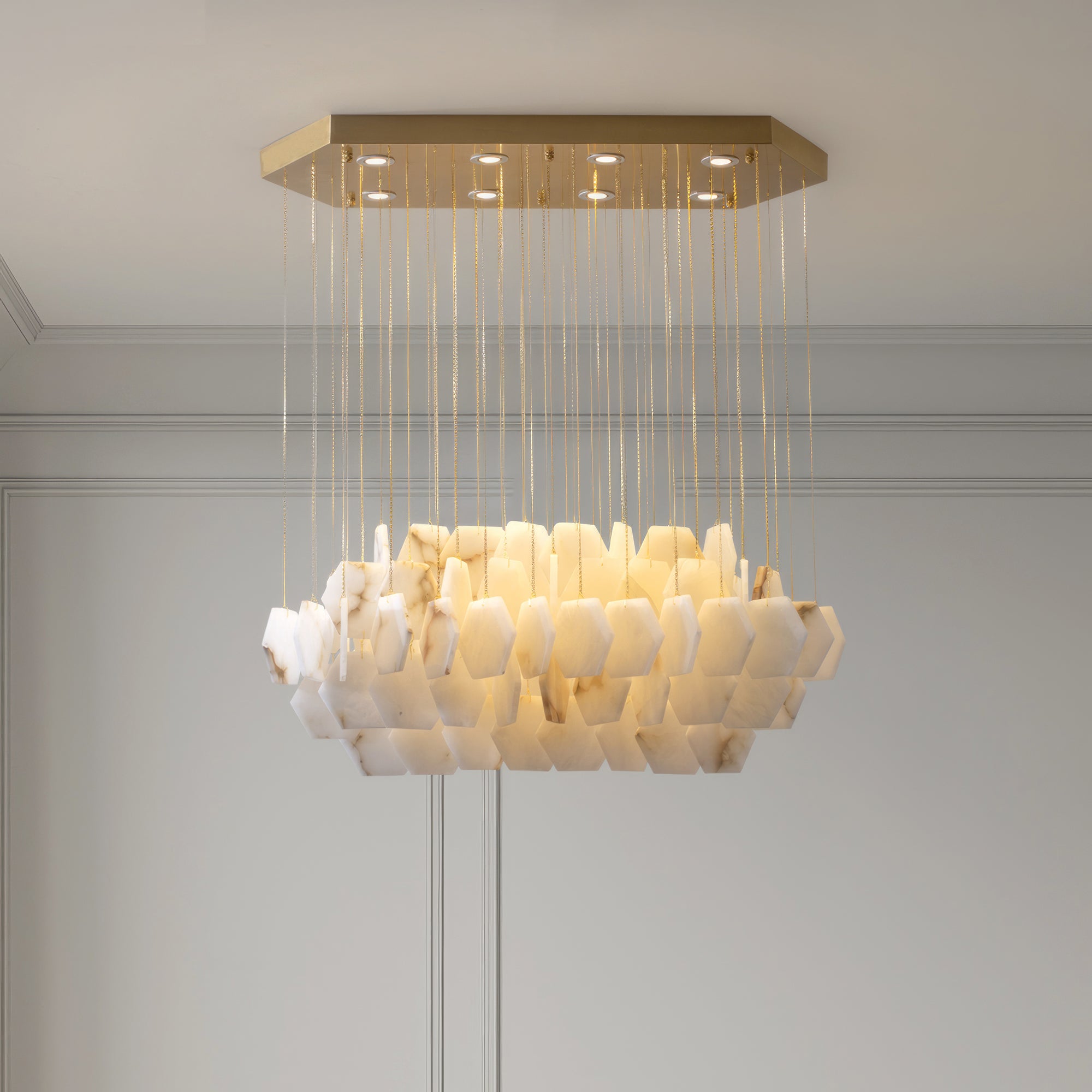 Natural Alabaster Modern Chandelier