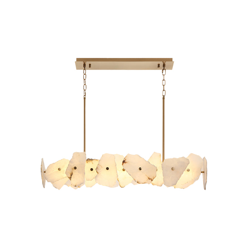 Natural Alabaster Modern Round Chandelier