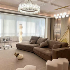 Natural Alabaster Modern Round Chandelier