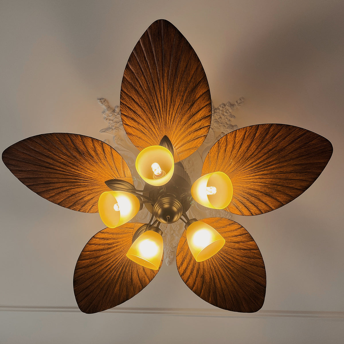 Palm Tropical Ceiling Fan Light - view 8 | Liootrlamp