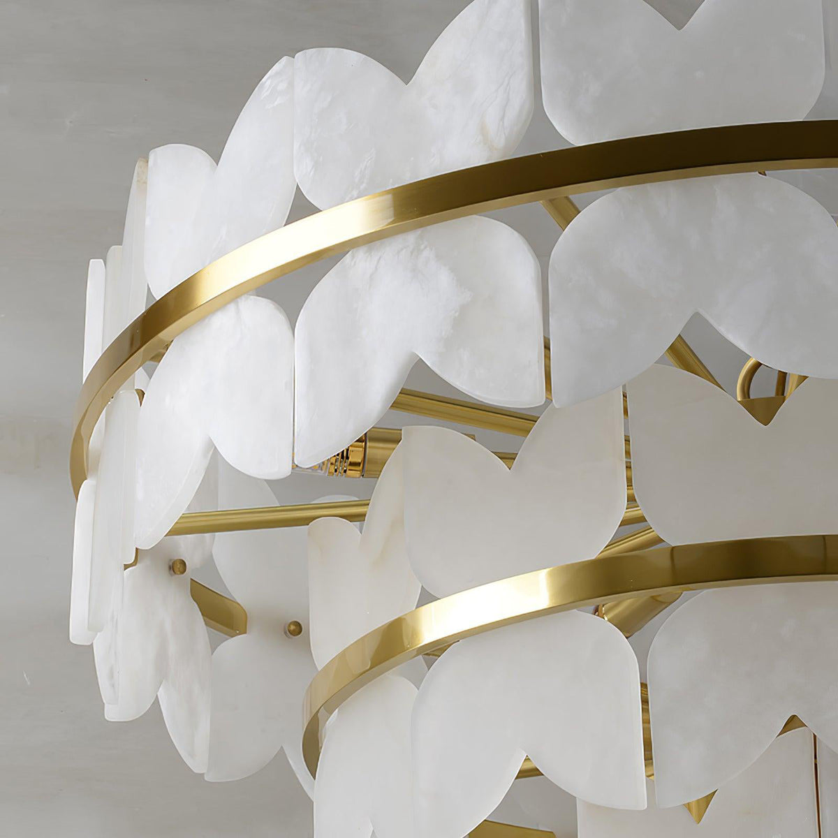 Patanga Alabaster Butterfly Chandelier - view 11 | Liootrlamp