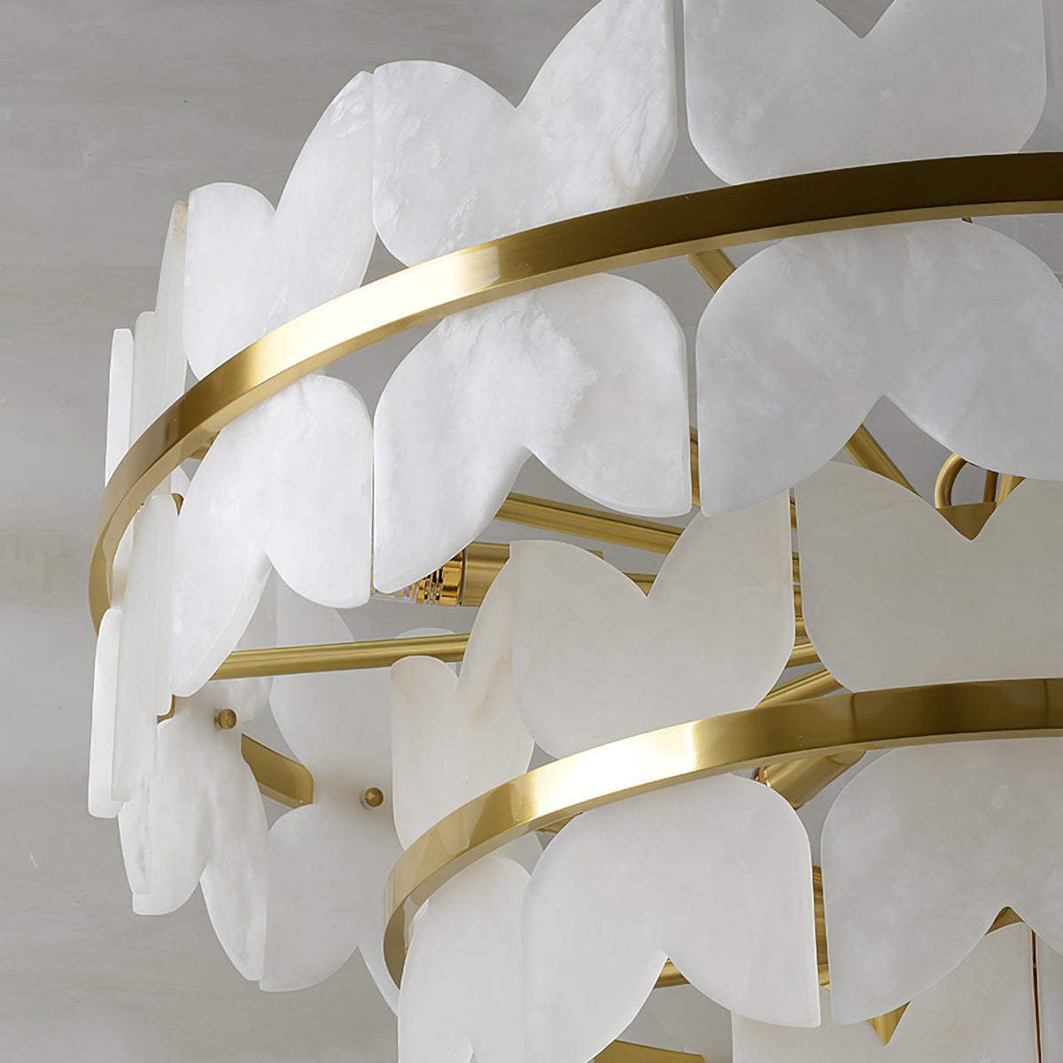 Patanga Alabaster Butterfly Chandelier - view 14 | Liootrlamp