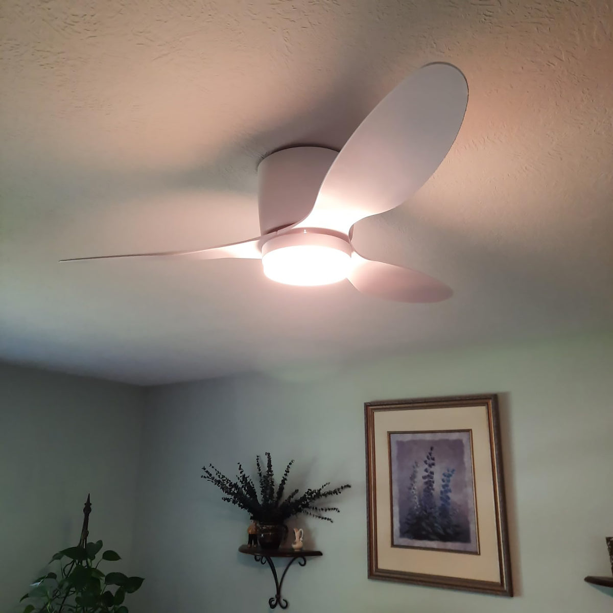 Recessed Fishtail Ceiling Fan Light - view 8 | Liootrlamp