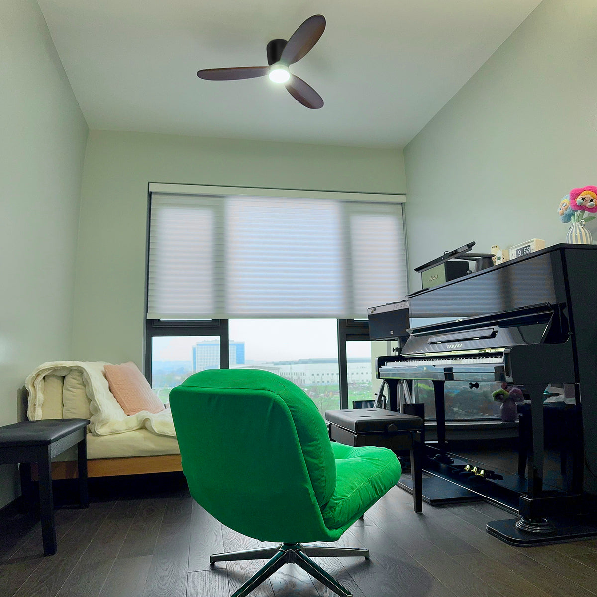 Recessed Fishtail Ceiling Fan Light - view 14 | Liootrlamp