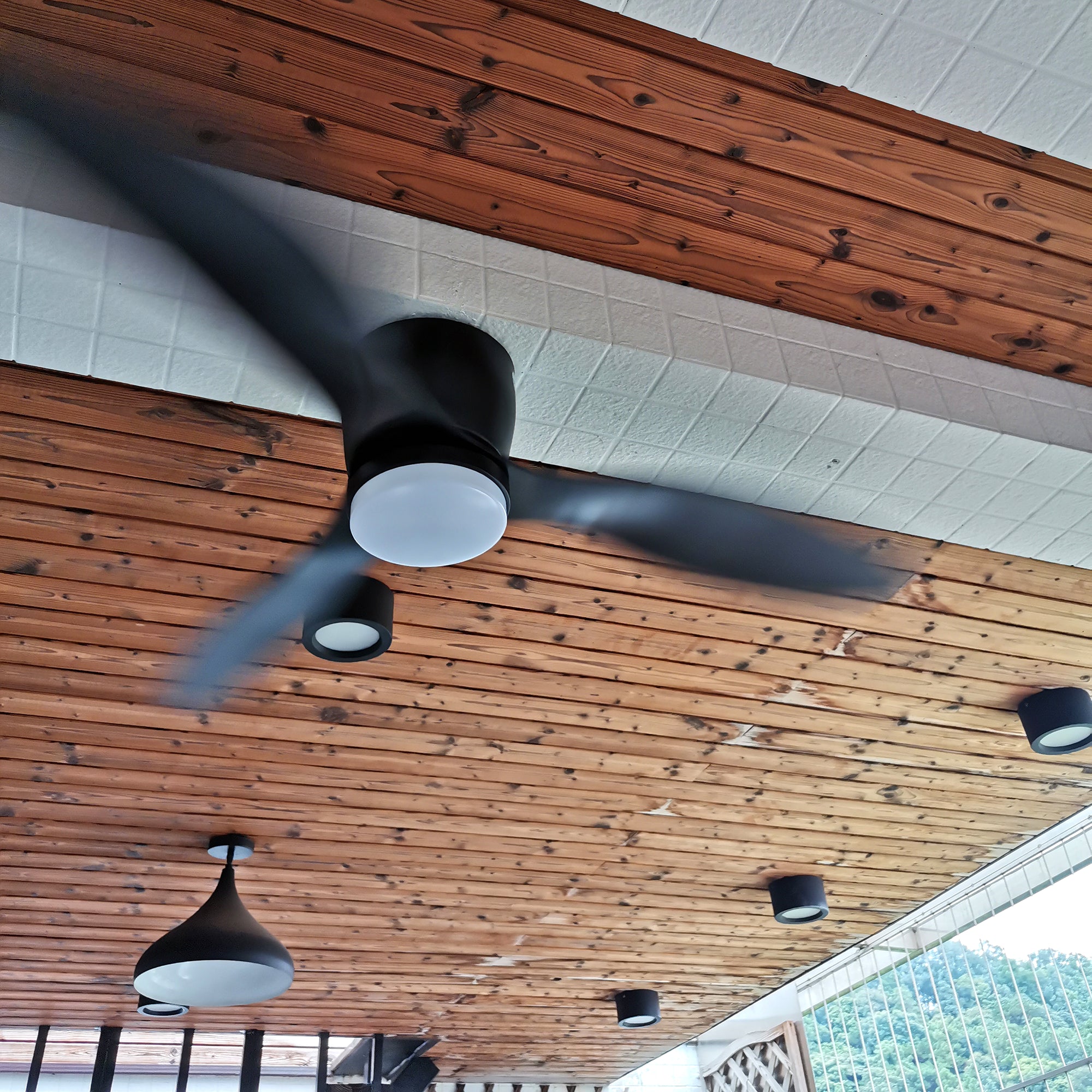 Recessed Fishtail Ceiling Fan Light