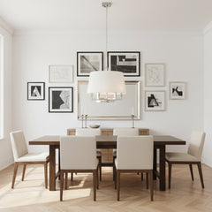 Rectangular Tube Linen Chandelier