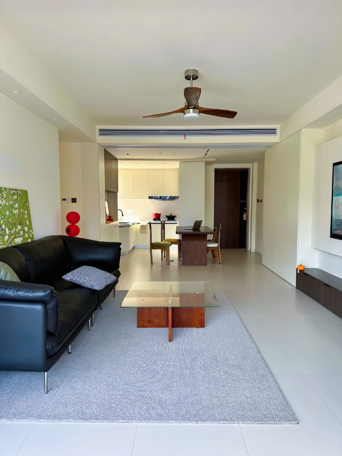 Solid Wood Three-Leaf Fan Lamp - view 8 | Liootrlamp