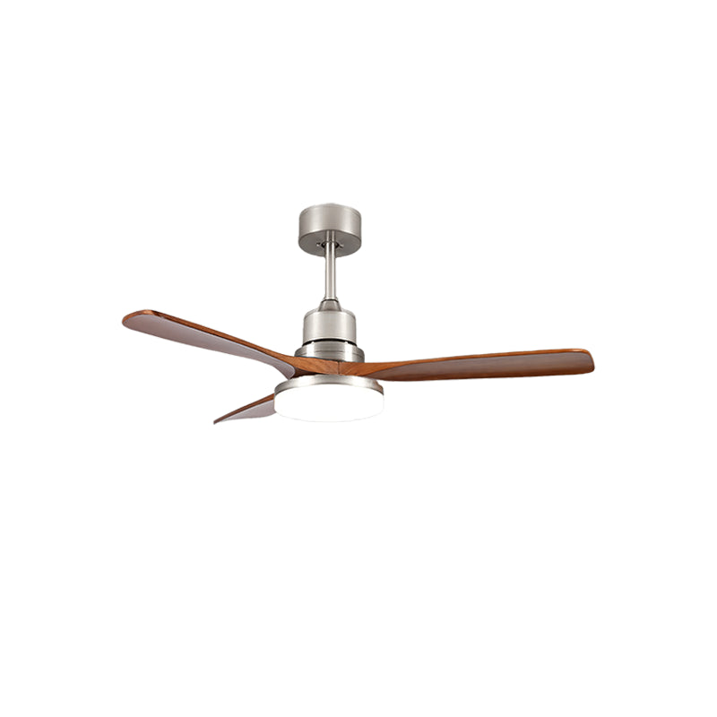 Solid Wood Three-Leaf Fan Lamp