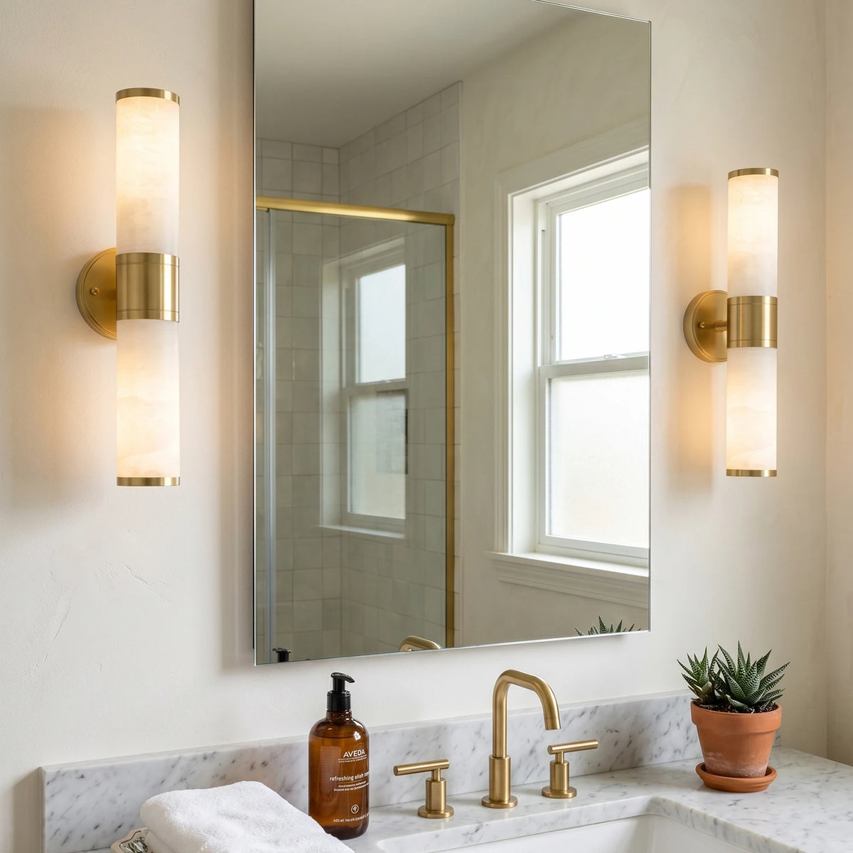 Alabaster Lampatron Cylindrical Wall Lamp - view 10 | Liootrlamp