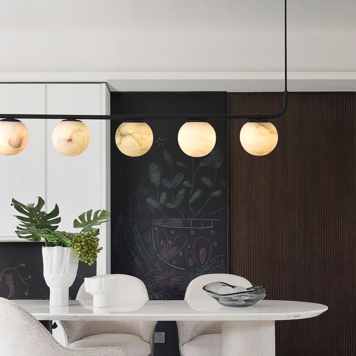 Tribeca Rohr 5 Alabaster Pendant Lamp - view 5 | Liootrlamp