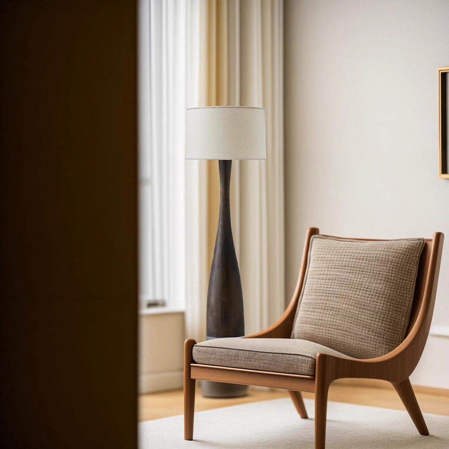 Truxton Solid Wood Floor Lamp