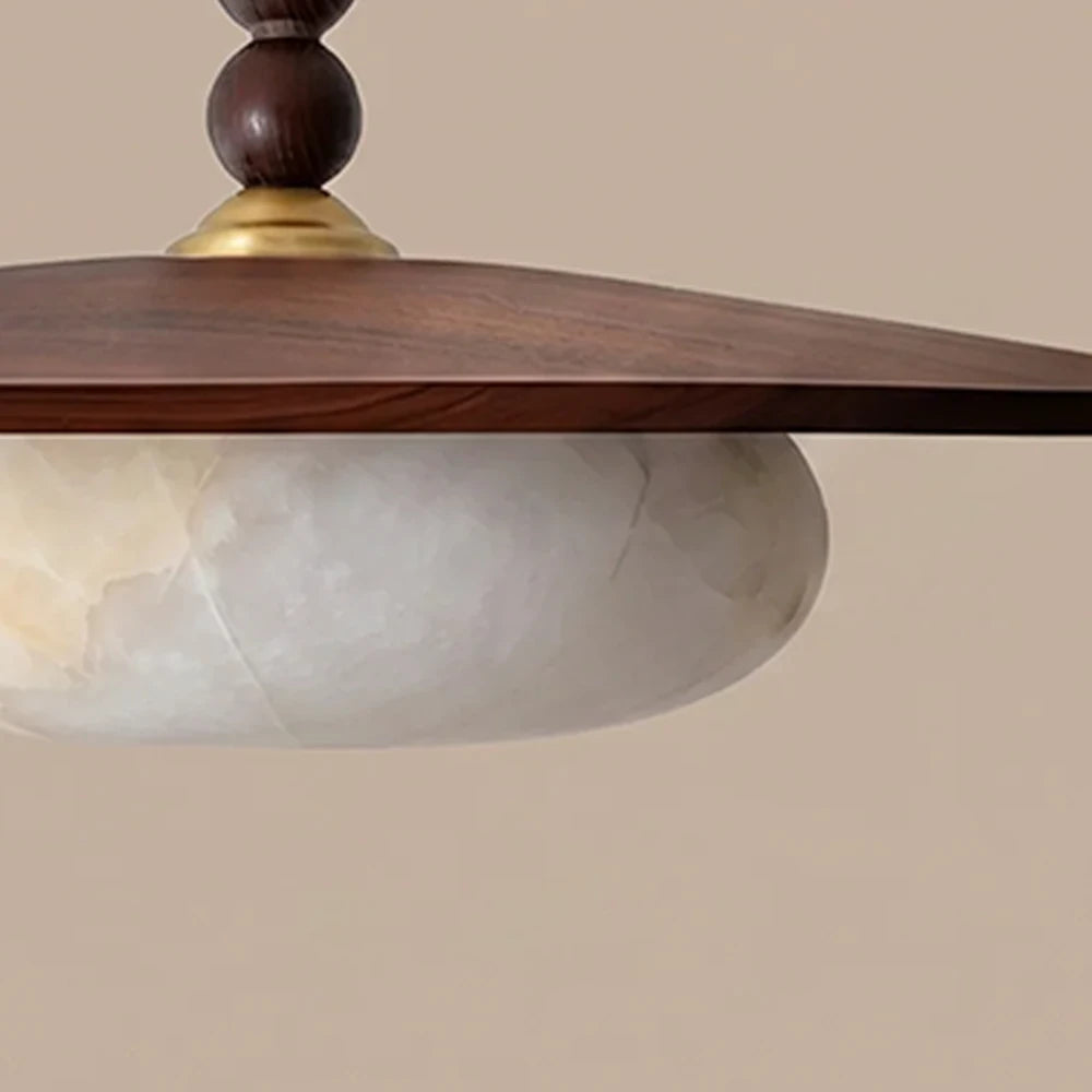 Vicenza Wood-Tone Semi-Flush Mount Ceiling Light