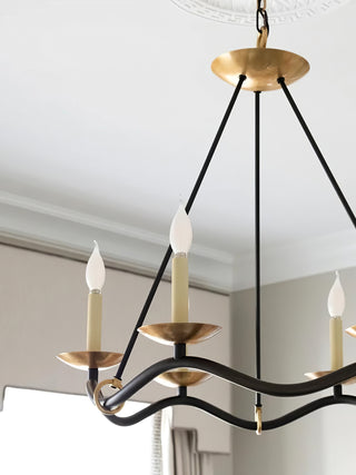 Wavy Arm Candle Chandelier