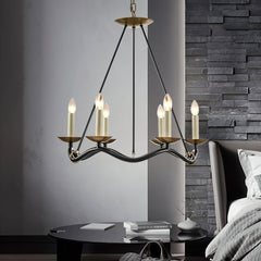 Wavy Arm Candle Chandelier
