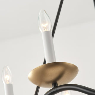 Wavy Arm Candle Chandelier