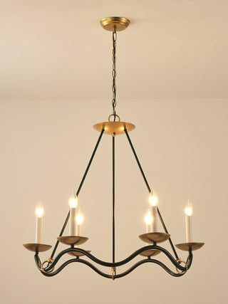 Wavy Arm Candle Chandelier