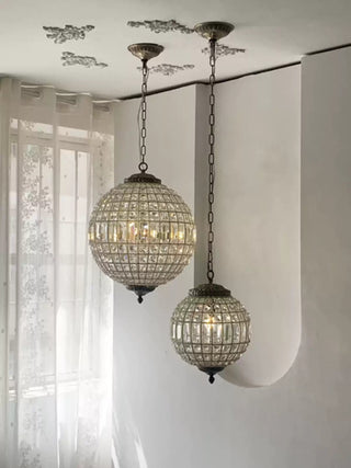 Vintage style crystal ball Pendant Light