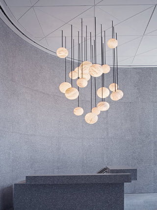 Luxury Multi-Globe Alabaster Pendant Light