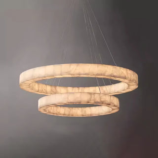 Triple Ring Alabaster Pendant Light