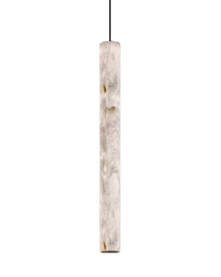 Slim Alabaster Cylinder Pendant Light