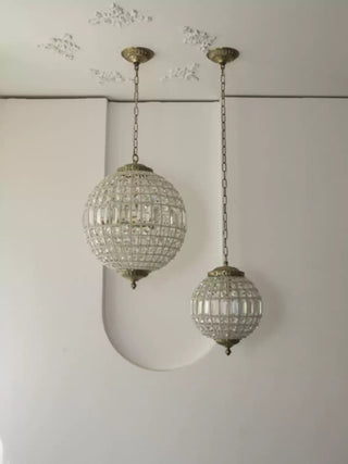 Vintage style crystal ball Pendant Light