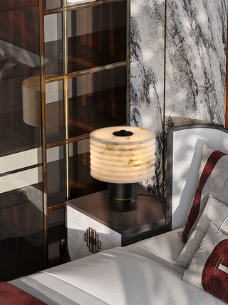 Luxury Black Alabaster Table Lamp