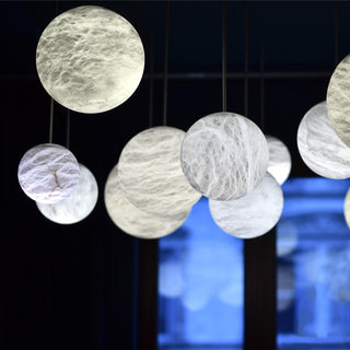 Luxury Multi-Globe Alabaster Pendant Light