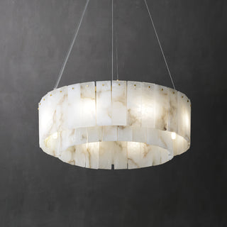 Alabaster Drum Chandelier