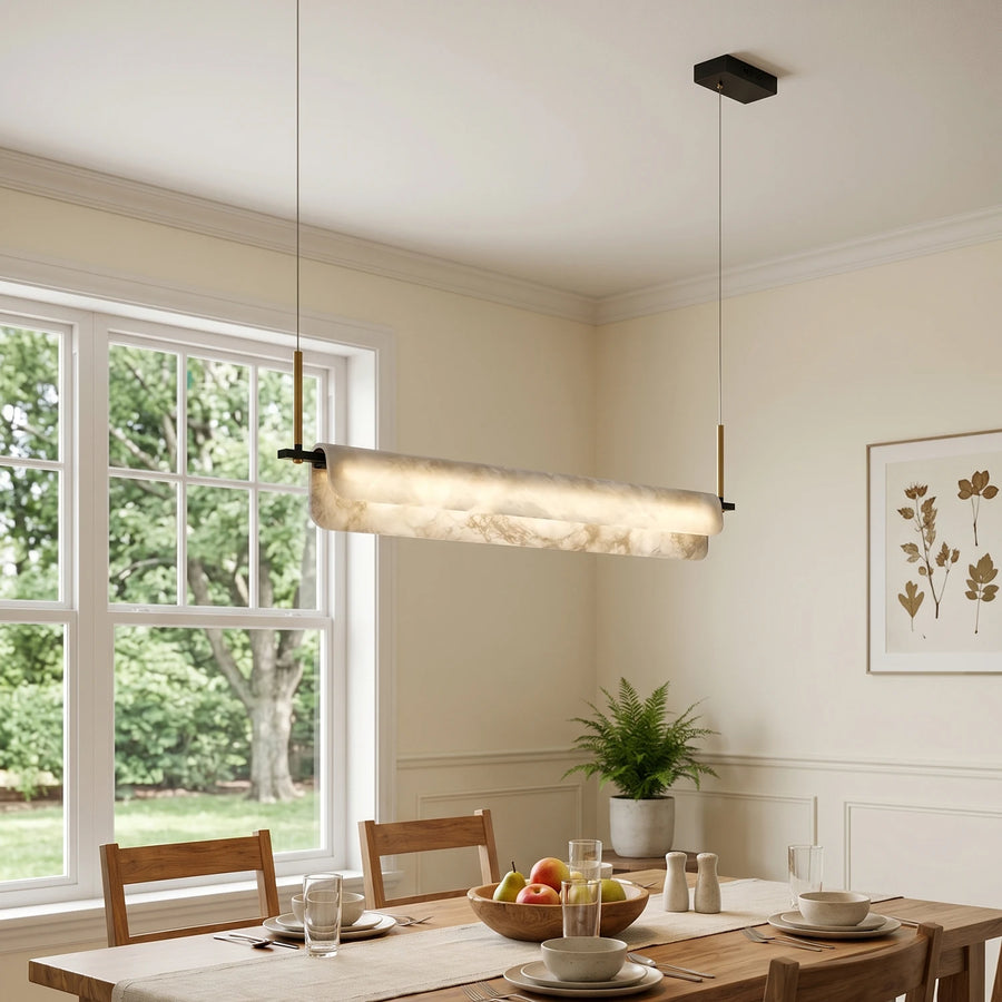 Alabaster Art Linear Chandelier