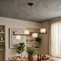 Alabaster Cubic Island Chandelier