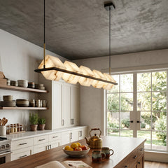Alabaster Cubic Island Chandelier
