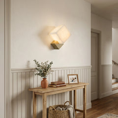 Alabaster Gatsby Cube Wall Sconce