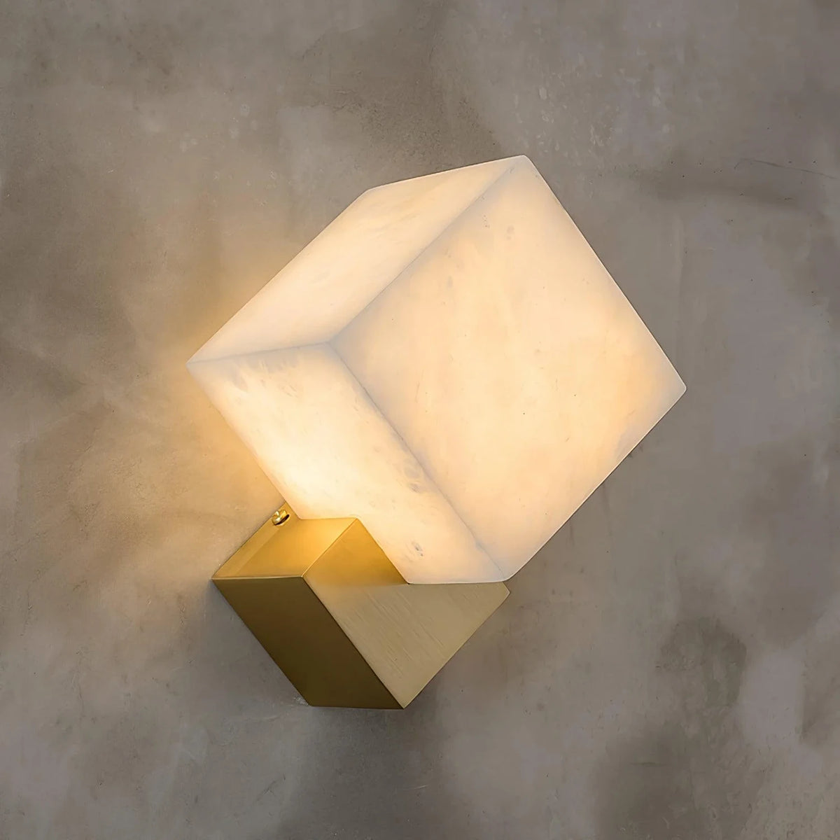 Alabaster Gatsby Cube Wall Sconce - view 15 | Liootrlamp