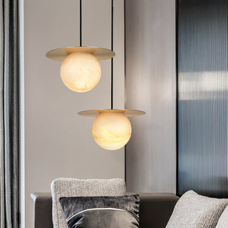 Disc Alabaster Pendant Light